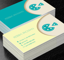 Turkusowa pizza, Gastronomia, Pizzeria - Wizytówki Netprint