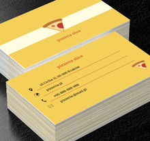 Kawałek pizzy, Gastronomia, Pizzeria - Wizytówki Netprint