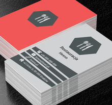 Odcienie szarości, Gastronomia, Restauracja - Wizytówki Netprint