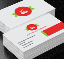 Talerz makaronu, Gastronomia, Restauracja - Wizytówki Netprint