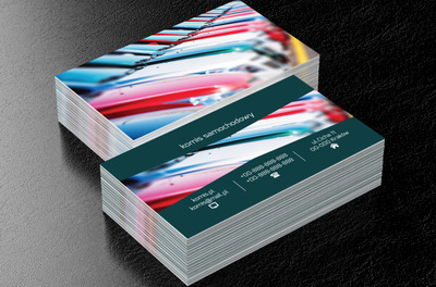 Samochody na placu, Motoryzacja, Komis samochodowy - Wizytówki Netprint