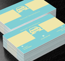 Pastelowy samochód, Motoryzacja, Mechanik - Wizytówki Netprint