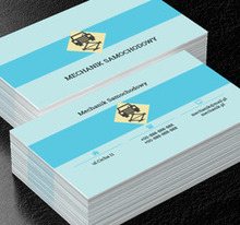 Samochód na lewarku, Motoryzacja, Mechanik - Wizytówki Netprint