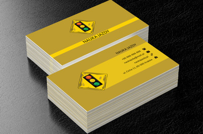 Semafor w znaku, Motoryzacja, Nauka jazdy - Wizytówki Netprint