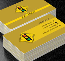 Semafor w znaku, Motoryzacja, Nauka jazdy - Wizytówki Netprint