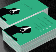 Białe słuchawki, Rozrywka, DJ - Wizytówki Netprint