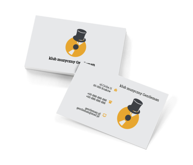 Złota płyta, Rozrywka, Klub muzyczny - Wizytówki Netprint szablony online