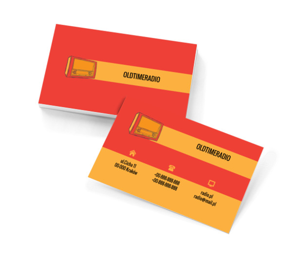 Oldschoolowe radio, Rozrywka, Klub muzyczny - Wizytówki Netprint szablony online