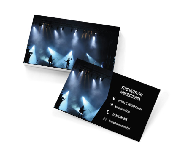 Koncert na żywo, Rozrywka, Klub muzyczny - Wizytówki Netprint szablony online