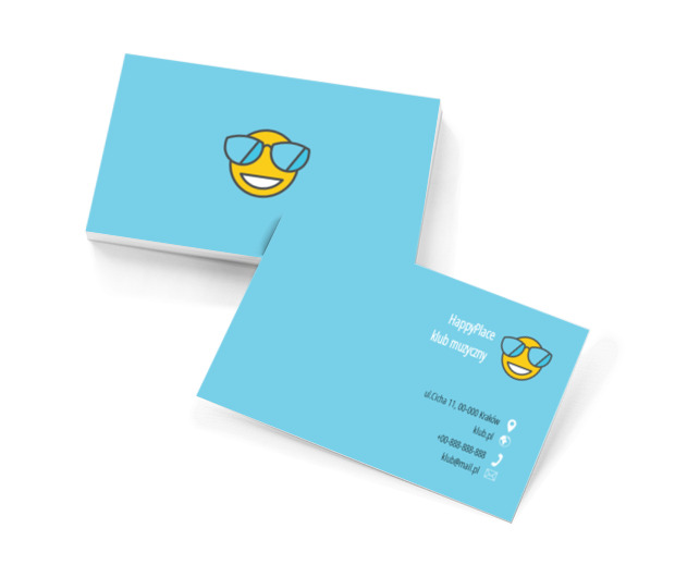 Szczęśliwy emotikon, Rozrywka, Klub muzyczny - Wizytówki Netprint szablony online