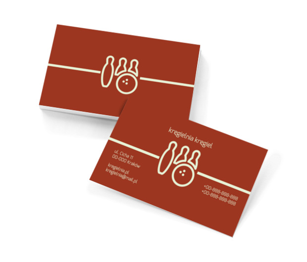 Zestaw do kręgli, Rozrywka, Kręgielnia - Wizytówki Netprint szablony online