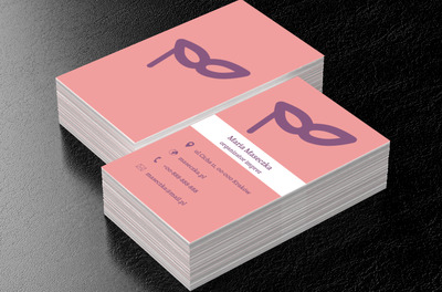 Fioletowa maska, Rozrywka, Organizator imprez - Wizytówki Netprint