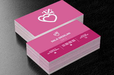 Dwa serca, Rozrywka, Sala weselna - Wizytówki Netprint