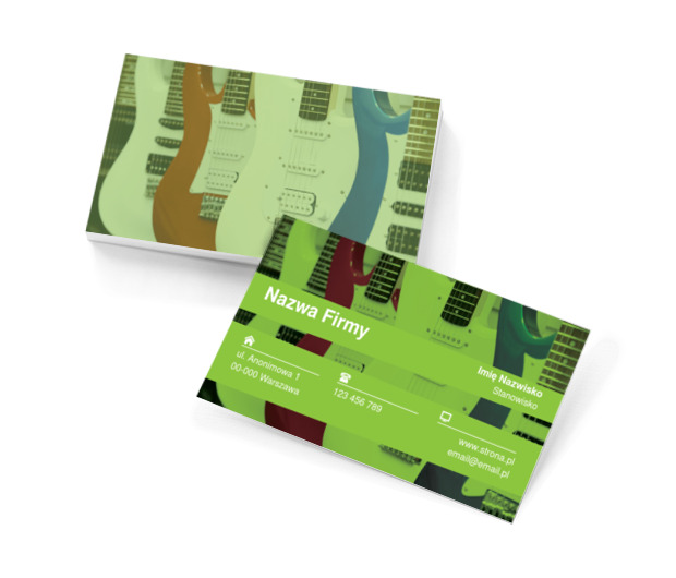 Gitary elektryczne, Rozrywka, Sklep muzyczny - Wizytówki Netprint szablony online