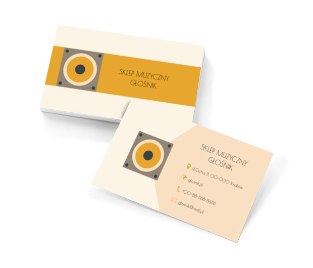 Kolorowy głośnik, Rozrywka, Sklep muzyczny - Wizytówki Netprint szablony online