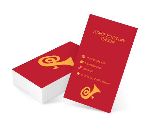 Złota tuba, Rozrywka, Zespół muzyczny - Wizytówki Netprint szablony online