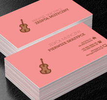 Brązowe skrzypce, Rozrywka, Zespół muzyczny - Wizytówki Netprint