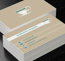 Elegancka filiżanka, Sprzedaż, Ceramika - Wizytówki Netprint