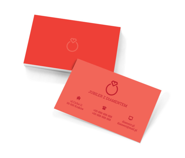 Pierścionek z rubinem, Sprzedaż, Jubiler - Wizytówki Netprint szablony online