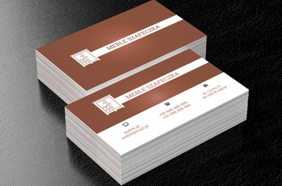 Biała szafka, Sprzedaż, Meble - Wizytówki Netprint