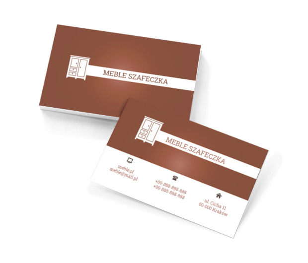 Biała szafka, Sprzedaż, Meble - Wizytówki Netprint szablony online