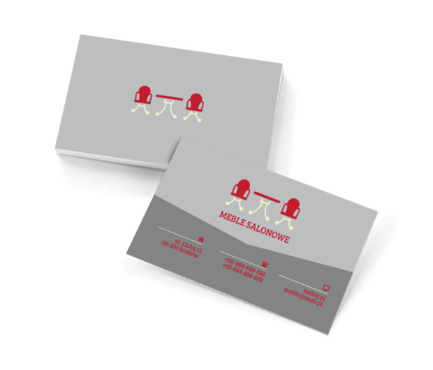 Meble salonowe, Sprzedaż, Meble - Wizytówki Netprint szablony online