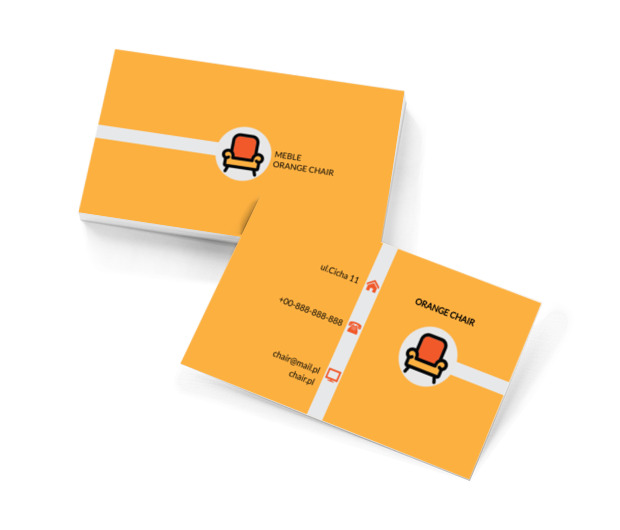 Kolorowy fotel, Sprzedaż, Meble - Wizytówki Netprint szablony online