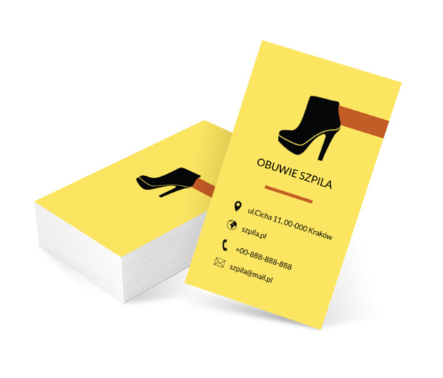 Czarna szpilka, Sprzedaż, Obuwie - Wizytówki Netprint szablony online