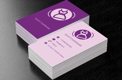 Biała kiecka, Sprzedaż, Odzież - Wizytówki Netprint