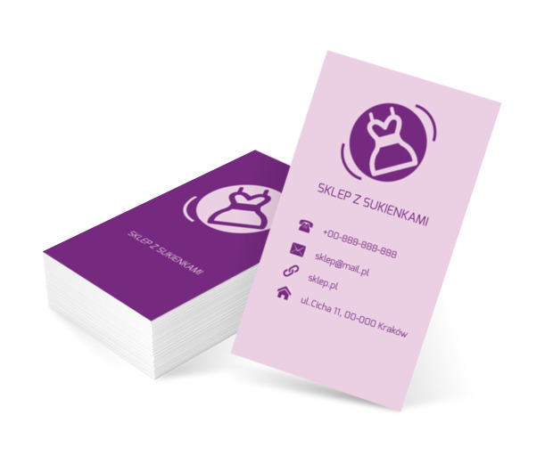 Biała kiecka, Sprzedaż, Odzież - Wizytówki Netprint szablony online