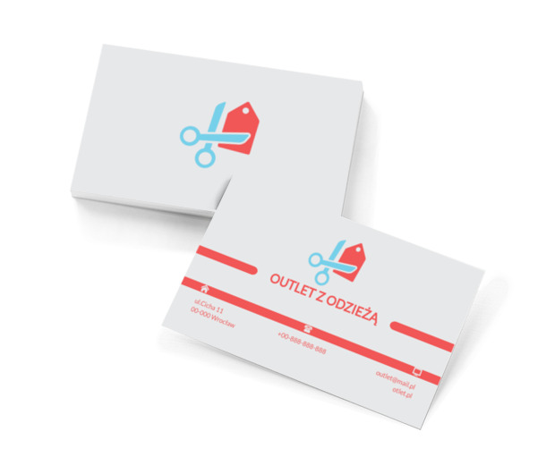 Tniemy ceny, Sprzedaż, Odzież - Wizytówki Netprint szablony online