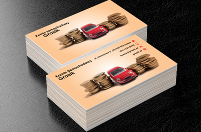 Monety i samochód, Motoryzacja, Komis samochodowy - Wizytówki Netprint