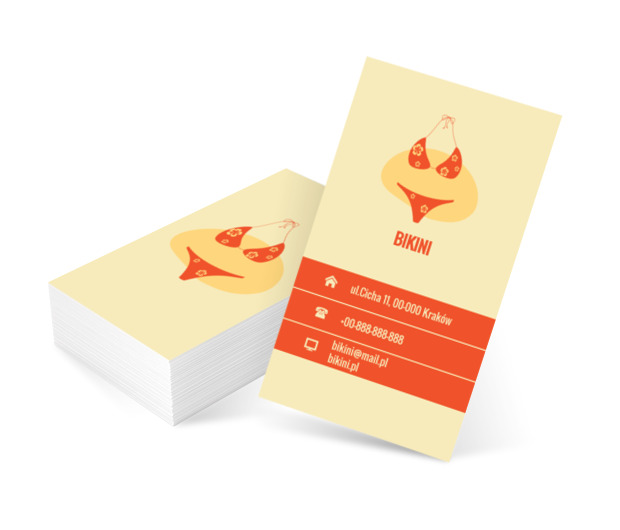 Strój kąpielowy, Sprzedaż, Odzież - Wizytówki Netprint szablony online