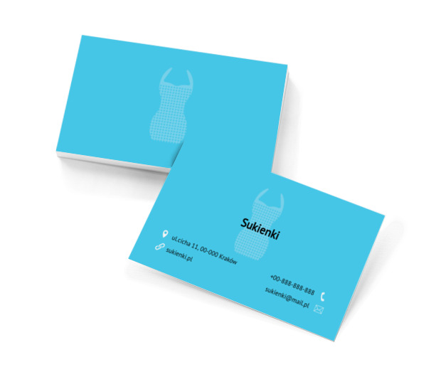 Sukienka na ramiączkach, Sprzedaż, Odzież - Wizytówki Netprint szablony online