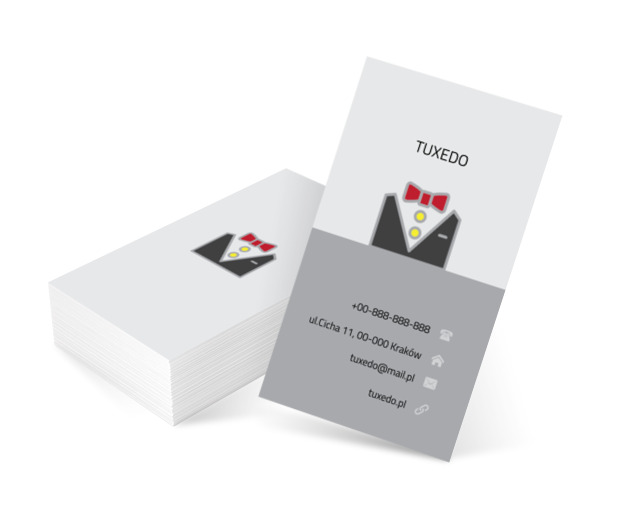 Garnitur i muszka, Sprzedaż, Odzież - Wizytówki Netprint szablony online