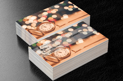 Złoty zegarek kieszonkowy, Sprzedaż, Zegarmistrz - Wizytówki Netprint