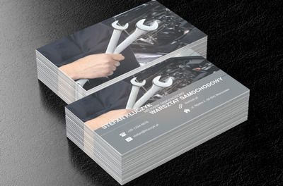 Silną ręką mechanika, Motoryzacja, Mechanik - Wizytówki Netprint