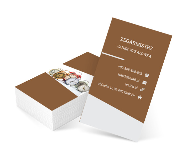 Różne czasomierze, Sprzedaż, Zegarmistrz - Wizytówki Netprint szablony online