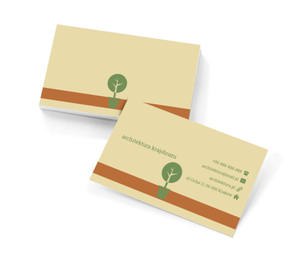 Samotne drzewo, Środowisko i Przyroda, Architektura krajobrazu - Wizytówki Netprint szablony online