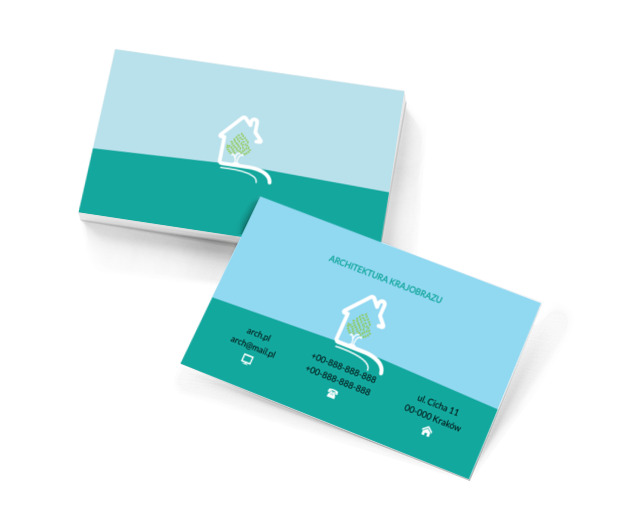 Drzewo w domu, Środowisko i Przyroda, Architektura krajobrazu - Wizytówki Netprint szablony online