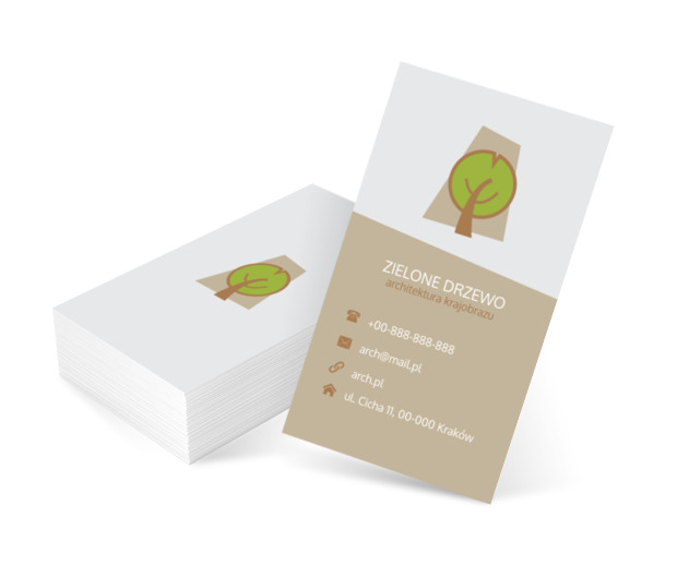 Zielone drzewo, Środowisko i Przyroda, Architektura krajobrazu - Wizytówki Netprint szablony online