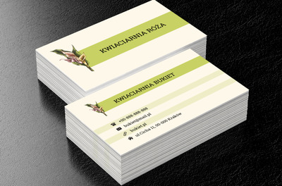 Bukiet kwiatów, Środowisko i Przyroda, Kwiaciarnia - Wizytówki Netprint