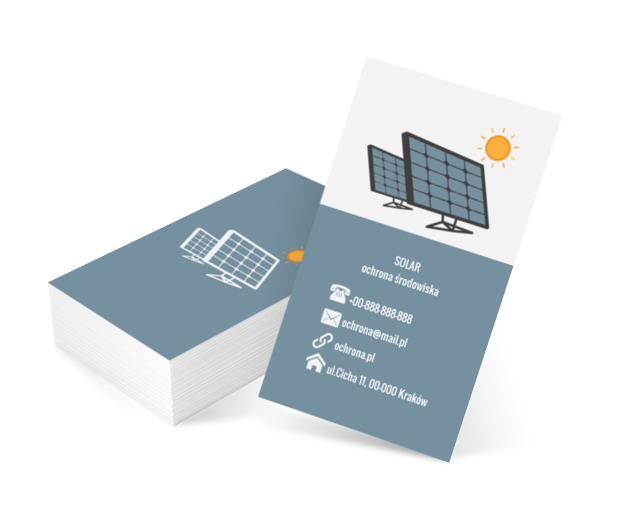 Dwie solary, Środowisko i Przyroda, Ochrona Środowiska - Wizytówki Netprint szablony online