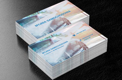 Kolorowa kompozycja, Motoryzacja, Myjnia - Wizytówki Netprint