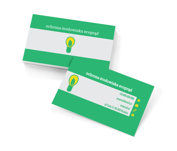 Eko żarówka, Środowisko i Przyroda, Ochrona Środowiska - Wizytówki Netprint szablony online
