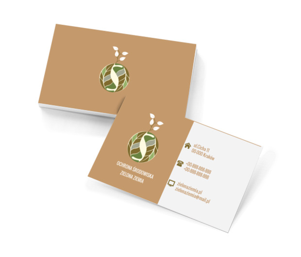 Wzrastające drzewo, Środowisko i Przyroda, Ochrona Środowiska - Wizytówki Netprint szablony online