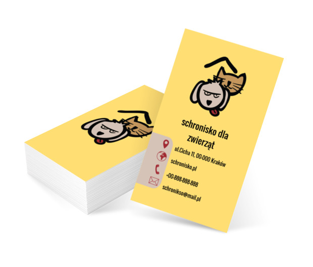 Szczęśliwe zwierzaki, Środowisko i Przyroda, Schronisko - Wizytówki Netprint szablony online