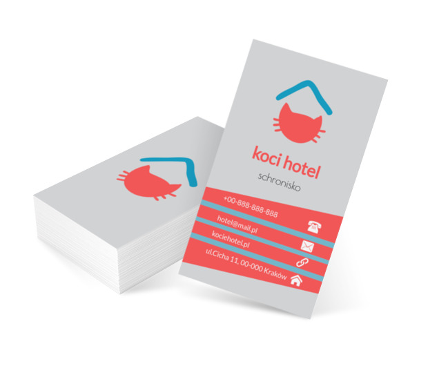 Czerwony kot, Środowisko i Przyroda, Schronisko - Wizytówki Netprint szablony online