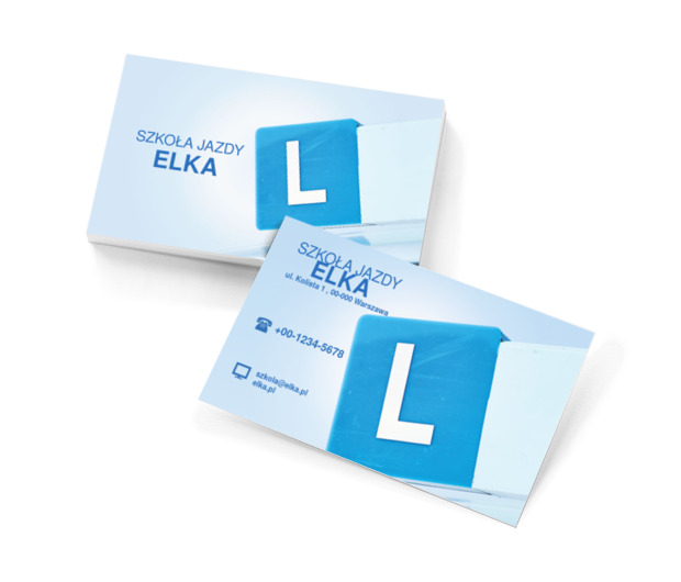 Bez stresowa szkoła jazdy, Motoryzacja, Nauka jazdy - Wizytówki Netprint szablony online