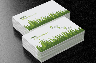 Nieprzystrzyżona trawka, Środowisko i Przyroda, Usługi ogrodnicze - Wizytówki Netprint